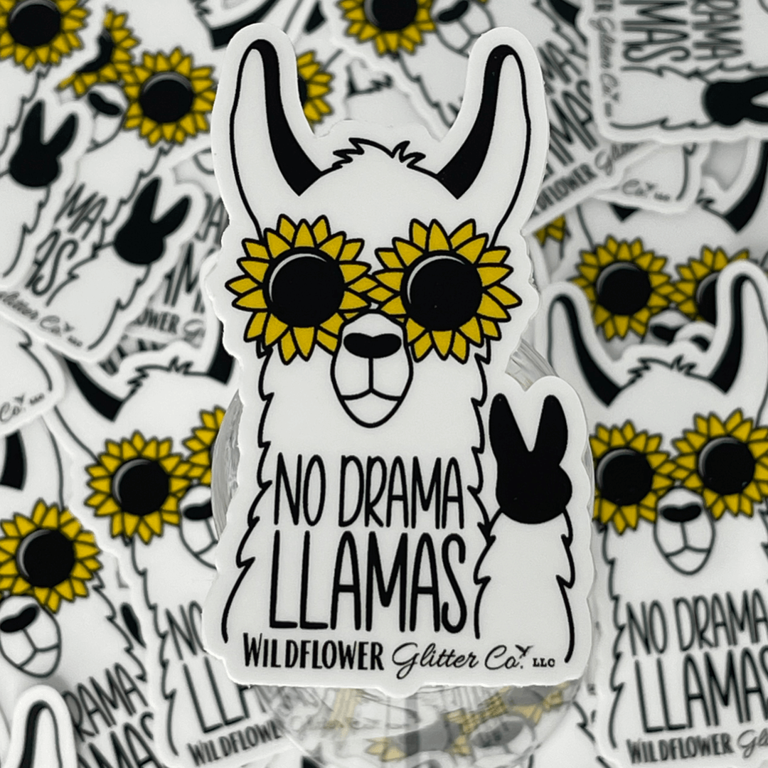 No Drama Llamas Sticker