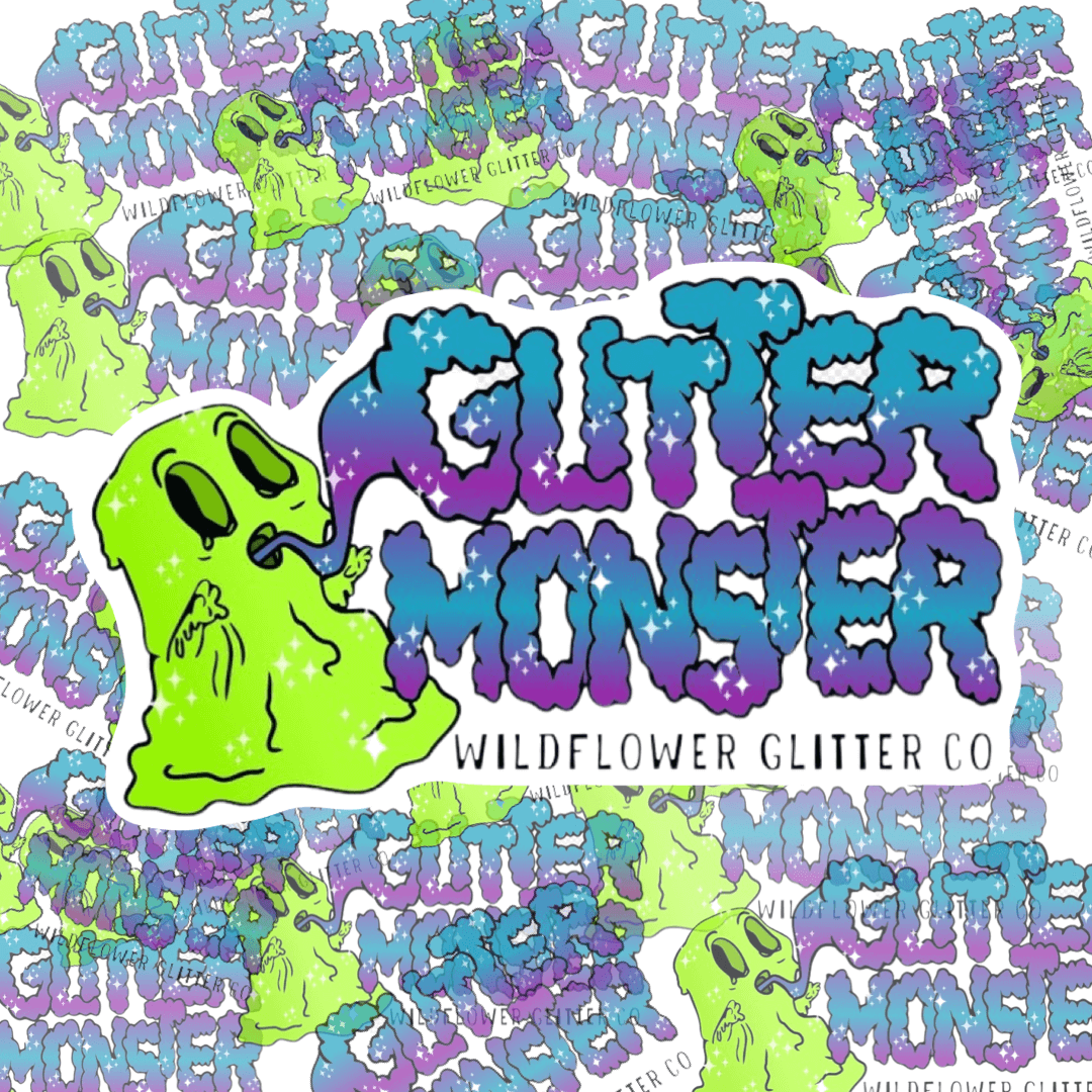 Glitter Monster Sticker
