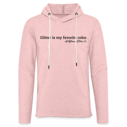 Glitter is... Lightweight hoodie - cream heather pink